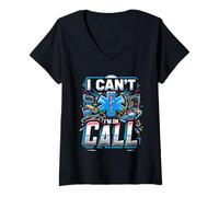 Mujer I Can't I'm On Call Pasión por la Salud del médico ||- Camiseta Cuello V