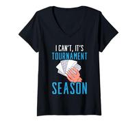 Mujer I Can't It's Tournament Season Juego de cartas coleccionables Camiseta Cuello V