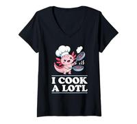 Mujer I Cook A Lotl, Funny Axolotl Cooking Camiseta Cuello V