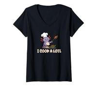 Mujer I Cook A Lotl, Funny Axolotl Cooking Camiseta Cuello V