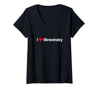 Mujer I Corazón Stravinsky Camiseta Cuello V