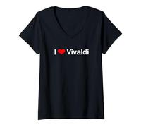Mujer I Corazón Vivaldi Camiseta Cuello V