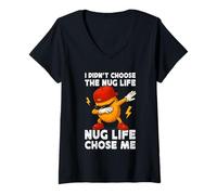 Mujer I Didn'T Choose Nug Life Chicken Nugget Meme Funny Food Camiseta Cuello V