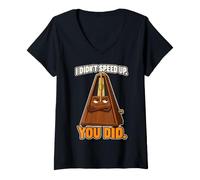 Mujer I Didn'T Speed Up You Did Funny Band Kid Tempo Joke Camiseta Cuello V