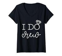 Mujer I Do Crew - Boda y despedida de soltera a juego Camiseta Cuello V