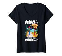 Mujer I DO IT FOR VIEWS AND MAYBE THE AFTER Camiseta Cuello V