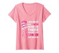 Mujer I Do Not Like Cancer Here Or There I Do Not Like Cancer Camiseta Cuello V