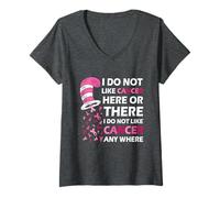 Mujer I Do Not Like Cancer Here Or There I Do Not Like Cancer Camiseta Cuello V