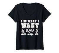 Mujer I Do What She Says Submissive Camiseta Cuello V