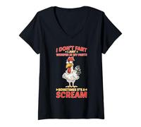 Mujer I Don’t Fart My Pants Just Whisper Sometimes Scream Camiseta Cuello V