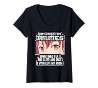 Mujer I Don't Always Play with animes Camiseta Cuello V