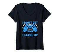 Mujer I Don't Get Older I Level Up Funny Gaming Quotes Bday Gift Camiseta Cuello V