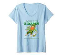 Mujer I Don''t Give A Damn Happy St. Patrick's Day (gráfico irlandés) Camiseta Cuello V