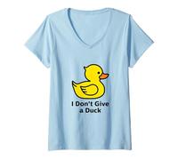 Mujer I Don't Give a Duck, Cool Yellow Duck Illustration Graphic Camiseta Cuello V