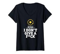 Mujer I Don't Give A FCK - Astronomía geocéntrica Divertida Camiseta Cuello V