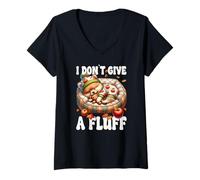 Mujer I Dont Give A Fluff Pomeranian Lover Graphic For Autumn Fall Camiseta Cuello V