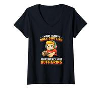 Mujer I Dont Rage Quit Im Buffering - Divertido Gamer Gaming Broma Gag Camiseta Cuello V