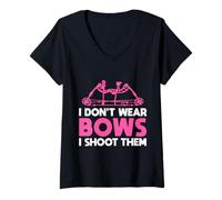 Mujer I Don't Wear Bows I Shoot Them Archery Design Camiseta Cuello V