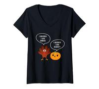 Mujer I Dreamed I Was Dinner, Dessert. Thanksgiving Turkey Pumpkin Camiseta Cuello V