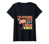 Mujer I Flocking Love My New Knee Post Surgery Recovery Camiseta Cuello V