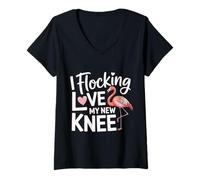 Mujer I Flocking Love My New Knee Post Surgery Recovery |- Camiseta Cuello V