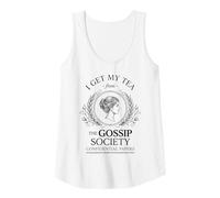 Mujer I Get My Tea from The Gossip Society Vintage Elegante Humor Camiseta sin Mangas