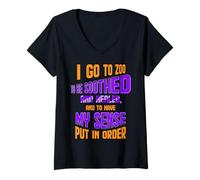 Mujer I Go to Zoo to Be Soothed and Healed - Cuidador del Zoo Camiseta Cuello V