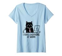 Mujer I Hate Everyone At Work Camiseta Cuello V