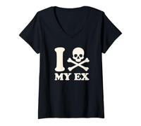 Mujer I Hate My Ex Girlfriend Boyfriend Parodia Separate Divorce Camiseta Cuello V