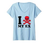 Mujer I Hate My Ex Girlfriend Boyfriend Parodia Separate Divorce Camiseta Cuello V