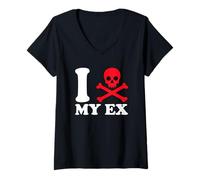 Mujer I Hate My Ex Girlfriend Boyfriend Parodia Separate Divorce Camiseta Cuello V