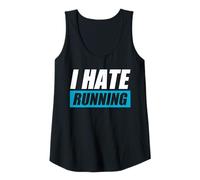 Mujer I Hate Running Jogging Corredor Divertido Carrera Camiseta sin Mangas