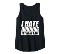 Mujer I Hate Running Jogging Corredor Divertido Carrera Camiseta sin Mangas