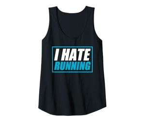 Mujer I Hate Running Jogging Corredor Divertido Carrera Camiseta sin Mangas