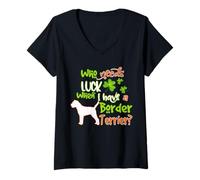 Mujer I Have A Border Terrier Dog Lucky Charm St Patricks Day Camiseta Cuello V