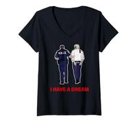 Mujer I Have A Dream Funny Trump Police Diciendo Cita Hombres Mujeres Camiseta Cuello V