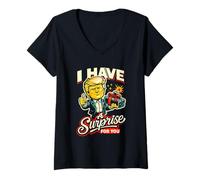 Mujer I Have A Surprise For You Humor Ironie, Donald Trump Camiseta Cuello V