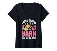 Mujer I Have Enough Yarn Said Nadie Ever Text Camiseta Cuello V