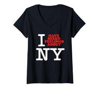 Mujer I Have Mixed Feelings About New York Camiseta Cuello V
