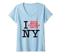 Mujer I Have Mixed Feelings About New York Camiseta Cuello V