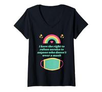 Mujer I Have The Right To Refuse Service - No Mask No Service Camiseta Cuello V
