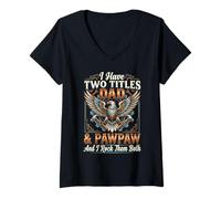Mujer I Have Two Titles Dad & Pawpaw I Rock Them Both Tradesman Camiseta Cuello V