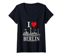 Mujer I Heart Berlin I Love Berlin Souvenir Camiseta Cuello V