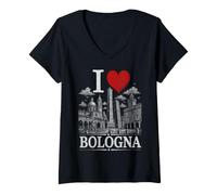 Mujer I Heart Bologna I Love Bologna Souvenir Camiseta Cuello V