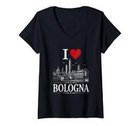 Mujer I Heart Bologna I Love Bologna Souvenir Camiseta Cuello V
