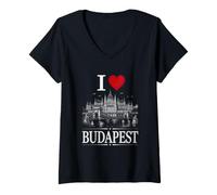 Mujer I Heart Budapest I Love Budapest Souvenir Camiseta Cuello V