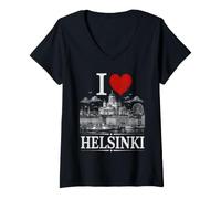 Mujer I Heart Helsinki I Love Helsinki Souvenir Camiseta Cuello V