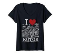 Mujer I Heart Kotor I Love Kotor Souvenir Camiseta Cuello V