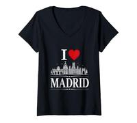 Mujer I Heart Madrid I Love Madrid Souvenir Camiseta Cuello V