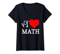 Mujer I heart Math Camiseta Cuello V